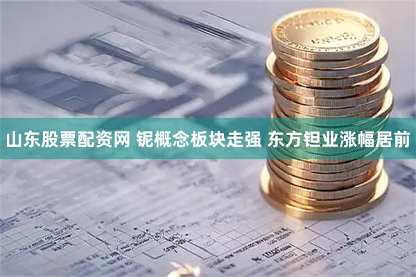 山东股票配资网 铌概念板块走强 东方钽业涨幅居前